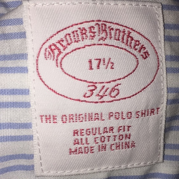 Men’s Aroors Brothers Short-Sleeve Button Down Shirt Size 17 1/2 - Picture 8 of 8